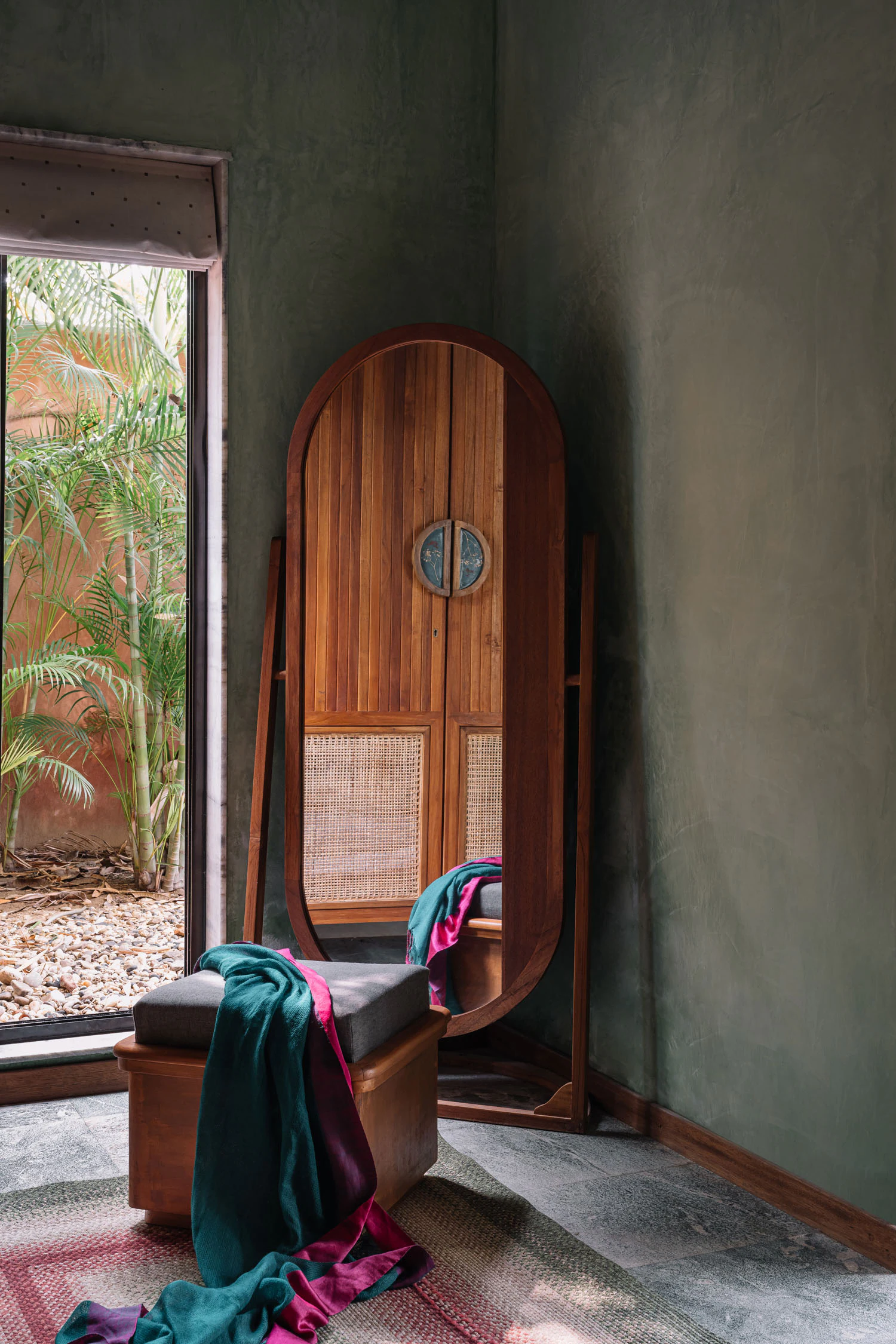 Quiet reading nook in natural daylight